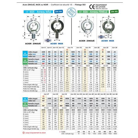 Anneau De Levage Femelle INOX