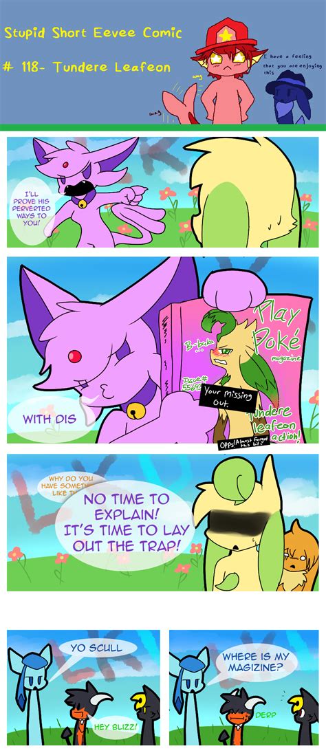 Stupid Short Eevee Comic :: Tsundere Leafeon