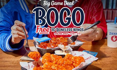 Zaxbys Doubles Down For Big Game With Bogo Boneless Wings Offer