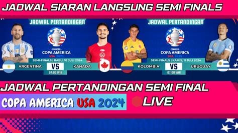 JADWAL SIARAN LANGSUNG COPA AMERICA 2024 SEMIFINALS Argentina Vs