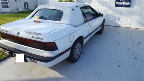 1989 Chrysler LeBaron Premium Convertible 2 Door 2 5L PARTS ONLY