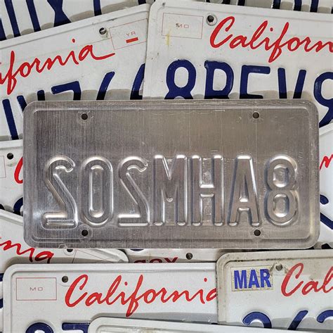 CALIFORNIA License Plate Free Shipping in USA 1 W/ Random Letters ...