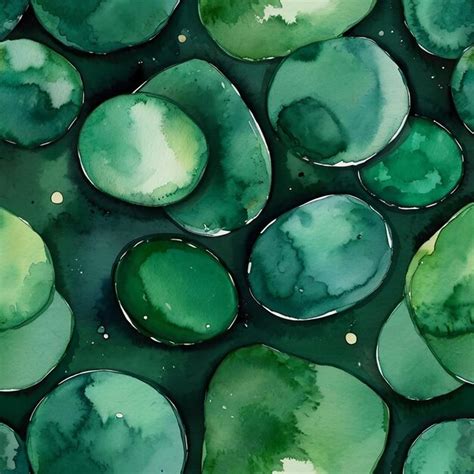 Watercolor Emerald Background Premium Ai Generated Image