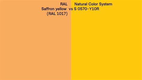 Ral Saffron Yellow Ral 1017 Vs Natural Color System S 0570 Y10r Side