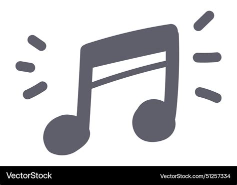 Musical Note In Flat Design Classical Music Vector Image