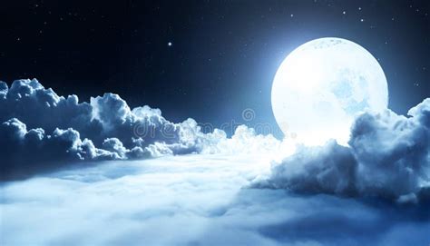 Night Sky With Clouds And Stars Stock Image Image Of Space Scene