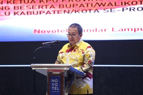 Gubernur Arinal Bersama Ketua KPU Dan Ketua Bawaslu Provinsi Lampung