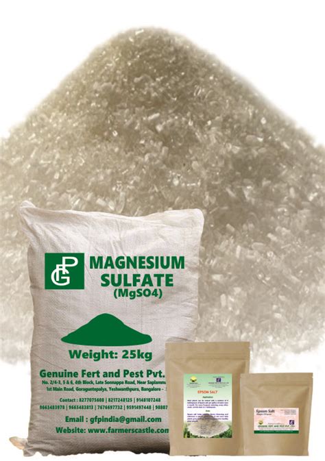 Magnesium Sulfate Epsom Salt Plant Food Soil Manure Epsom Salt