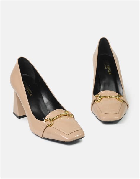 Γόβες λουστρίνι με αγκράφα ελληνικής κατασκευής Inshoes gr Nude