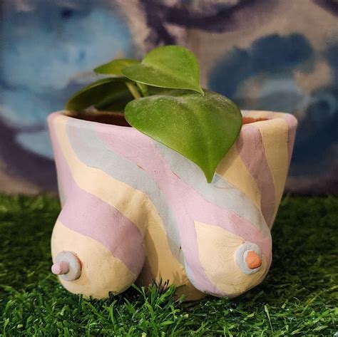 Groovy Boob Planter Etsy