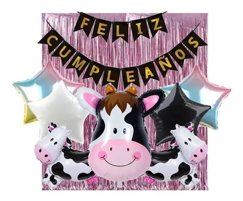 Globos Vaca Kit Decoracion Fiesta Cumplea Os Vaquita Meses Sin Inter S