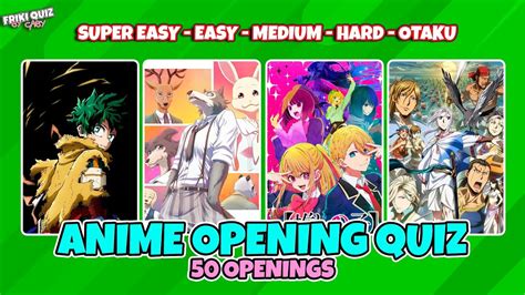 Anime Opening Quiz Openings Anime Game Super Easy Otaku