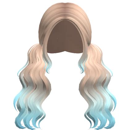 Long Ocean Waves Curly Pigtails Blonde Blue Roblox