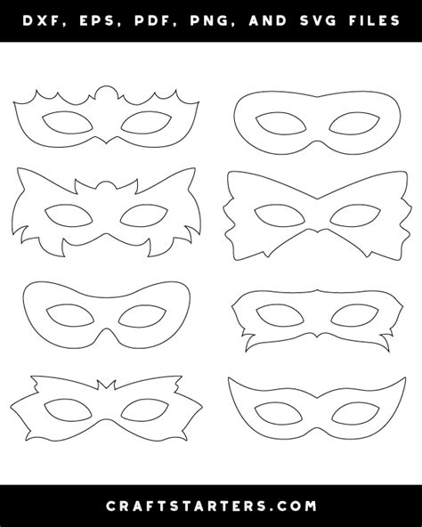 Masquerade Mask Printable Pattern