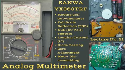 Sanwa Model Yx360trf Multimeter Multitester Overview And Operation