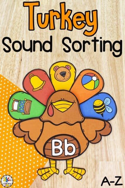 Turkey Beginning Sounds Activity Thanksgiving Phonics Activity