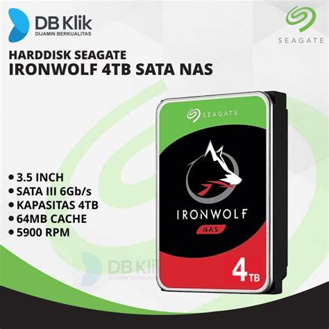 Jual Harddisk HDD Seagate Ironwolf 4TB Sata 3 5 NAS Shopee Indonesia