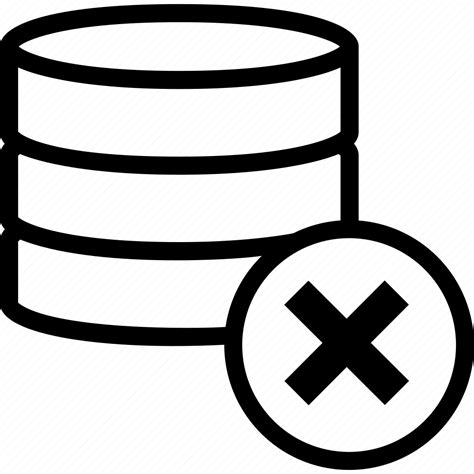 data  delete erase server storage icon