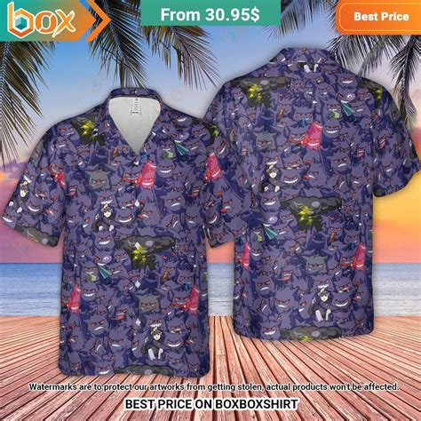 Gengar Pokemon Pattern Hawaiian Shirt Express Your Unique Style With