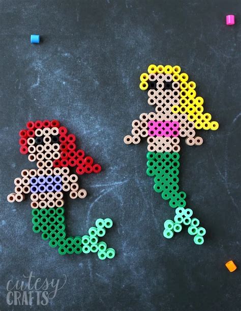 Easy Mermaid Perler Bead Patterns Cutesy Crafts