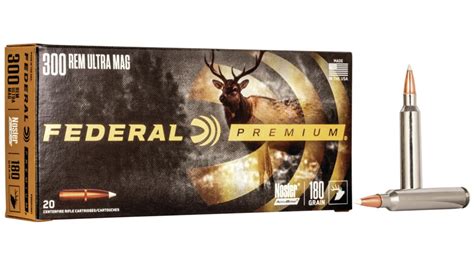 Federal Premium Vital Shok 300 Remington Ultra Magnum 180 Grain Nosler