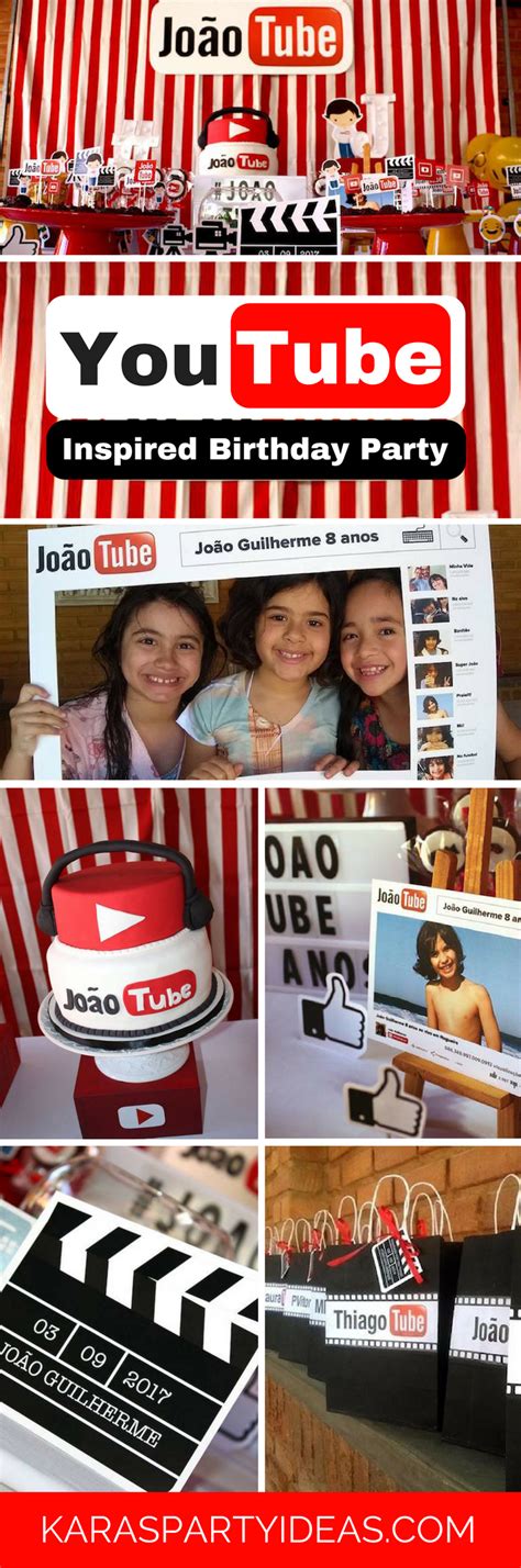 Kara's Party Ideas YouTube Themed Birthday Party | Kara's Party Ideas