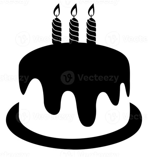 Birthday Cake Silhouette For Icon Pictogram Apps Website Art