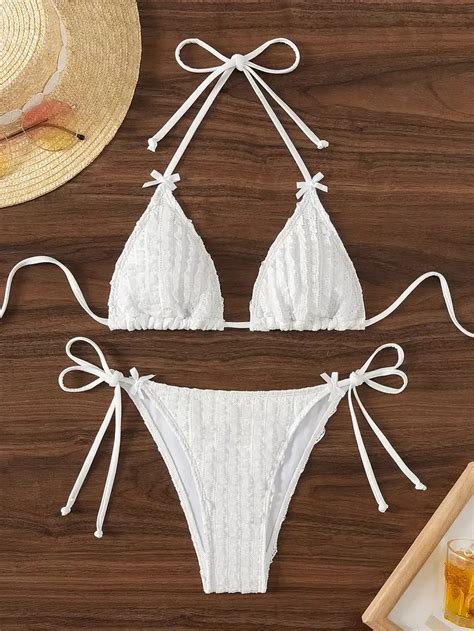 Halter Triangle Tie Side Bikini Swimsuit Artofit