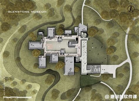 Glenstone博物馆新馆平面图 Architecture drawing plan Architecture drawing