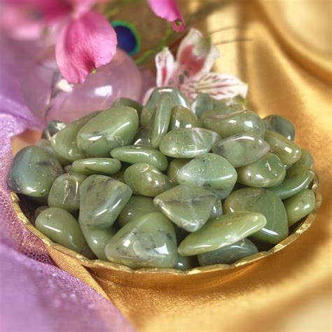 Sage Goddess Tumbled Green Chalcedony Small For Self Discovery