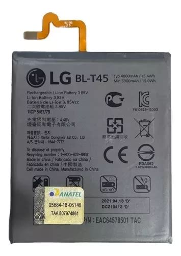 Flex Carga Bateria LG Bl T45 K50s X540 Original Parcelamento Sem Juros