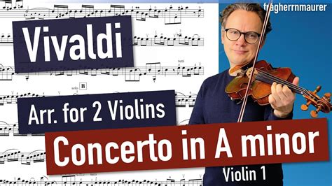 Vivaldi Concerto In A Minor Violin Duo Arrangement Movement Op