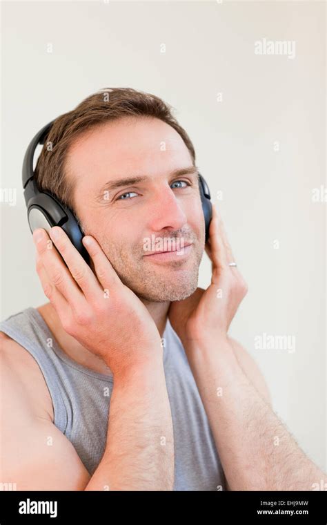 Handsome Man Listening To Some Music Stock Photo Alamy