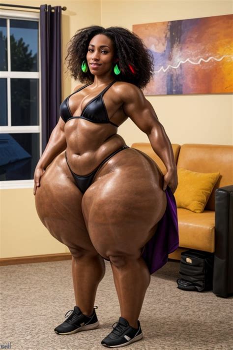 Extremely Large Ass Wrestler African AI Porn