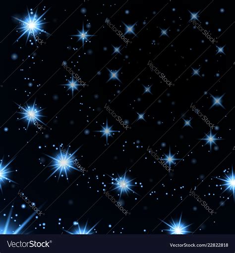 Light stars on black background Royalty Free Vector Image