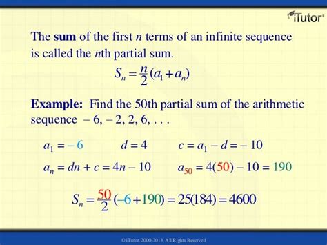 Sum Of The Arithmetic Sequence