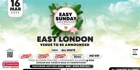 Easy Sunday Soul Sessions Picnic East London Computicket Boxoffice