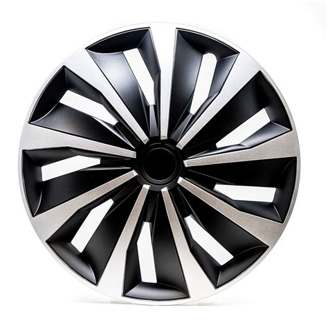 Alpena 16 Action Wheel Covers Silver And Black Set Of 4