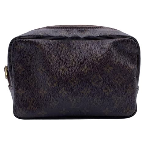 Louis Vuitton Vintage Brown Monogram Canvas Toiletry 23 Cosmetic Bag