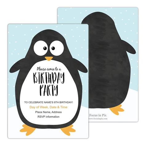 Penguin Party Birthday Party Invitation | Penguin party, Penguin themed ...