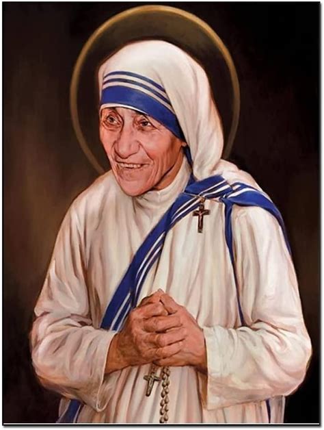 Póster artístico de retrato de madre Teresa de Calcuta póster de la