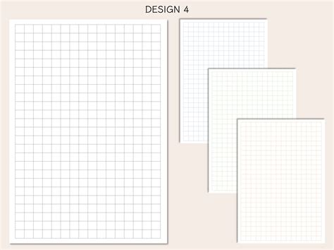 Printable Squared Paper, Grid Paper, Graph Paper, Math Paper, Printable Planner Pages, 4 Designs ...