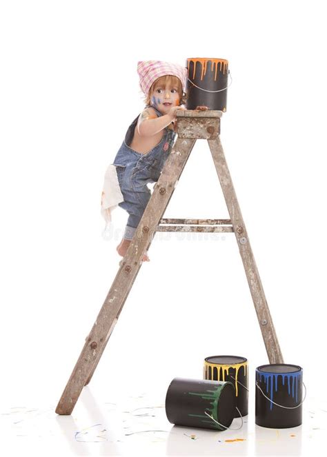 painter stock image image  spill blue messy