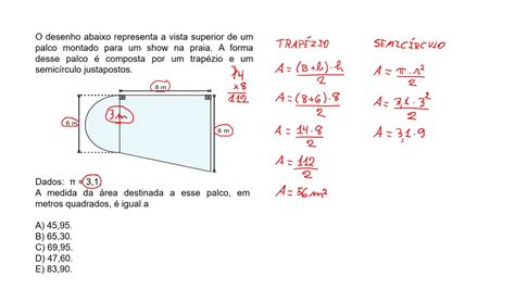 O Desenho Abaixo Representa A Vista Superior De Um Palco Montado Para