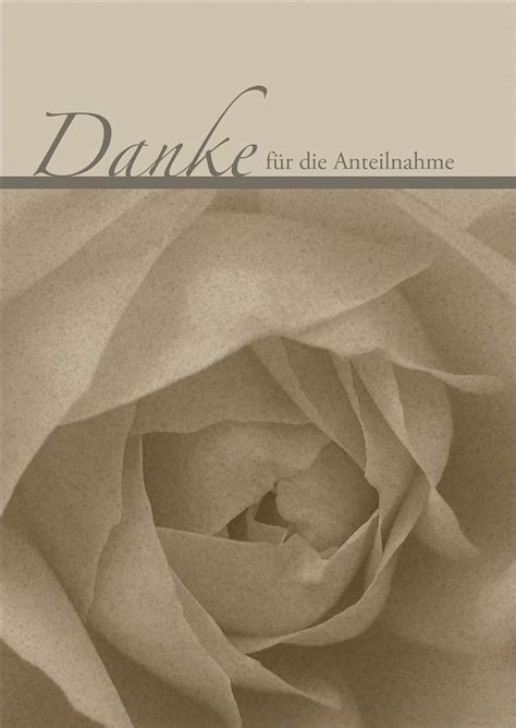 Trauer Dankeskarte Trauerkarte Danksagung Kondolenzkarte Mit Rose