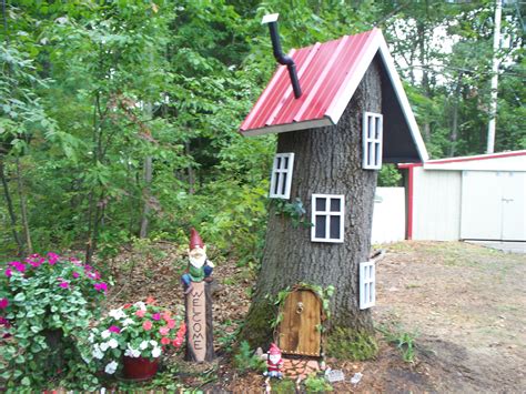 Gnome House Fairy Tree Houses Fairy Garden Furniture Gnome Tree