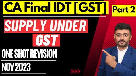 CA CS CMA Final GST Revision Part 2 Supply CA CS CMA Under GST