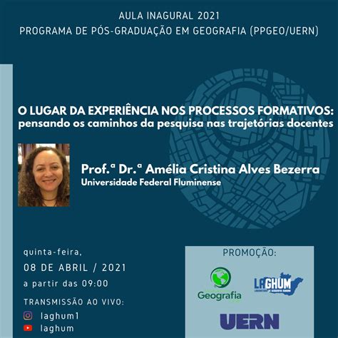 PPG Uern terá aula inaugural na quinta feira UERN Universidade do