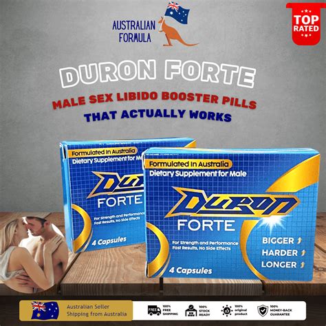 Duron Natural Performance Stamina Booster 4 Pills Australian Formula ...