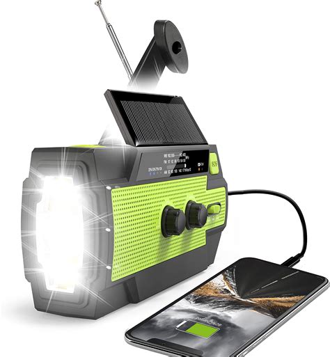 Amazon Emergency Crank Weather Radio Mah Solar Hand Crank